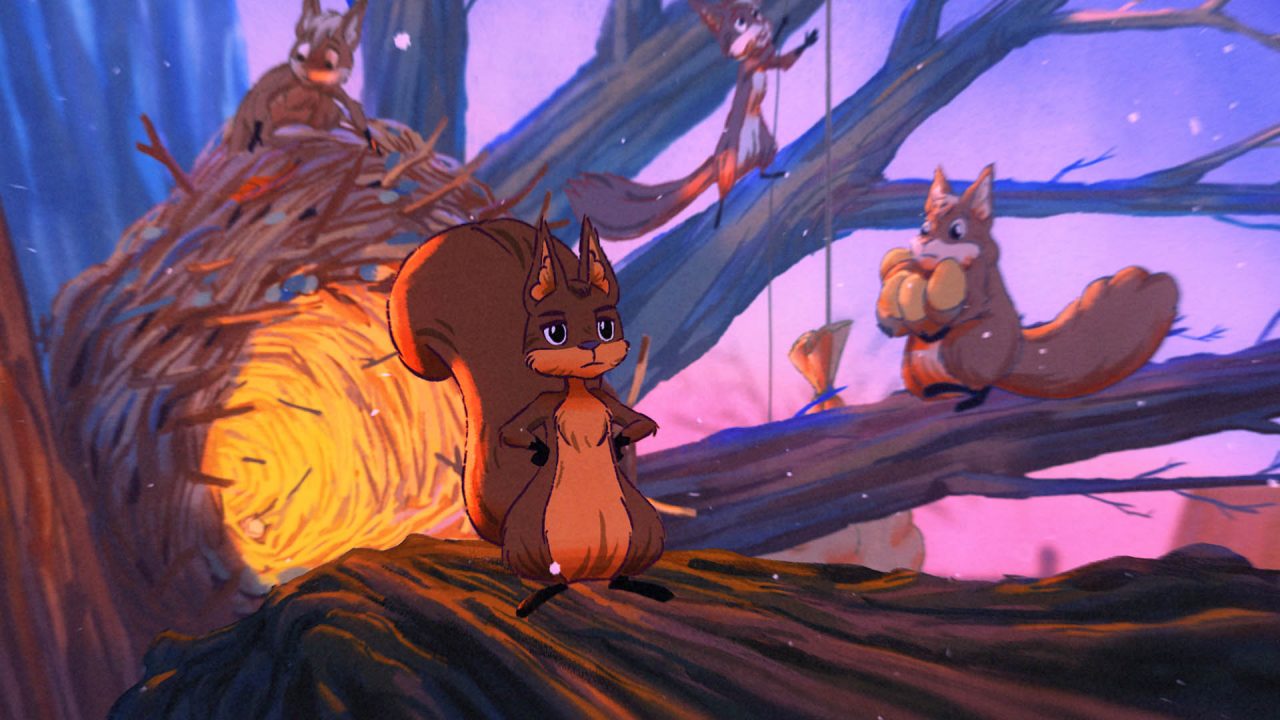 MERKUR animated squirrel commercial still image by Sascha Vernik / REVKIN